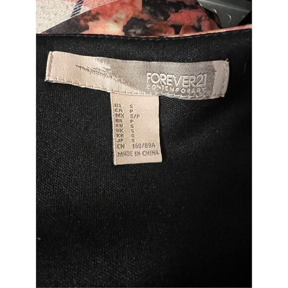 Forever 21 Contemporary Women’s Small Floral Sleeveless Front Zipper Midi Dress - Picture 6 of 6